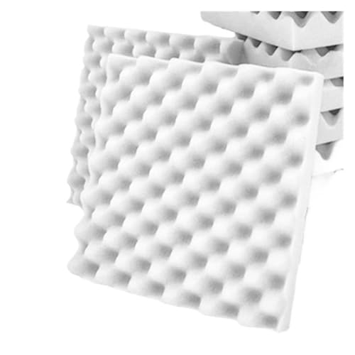 Trog Wand Schallschutz Schaum 6 12 24 48 Pcs Dichte Sound Absorbieren Material Akustische Decke Lärm Isolierung Für Auto, Studio, Zuhause(White,24 Pcs With Tapes) von LIUHLFSR