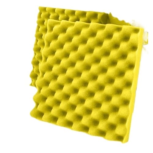 Trog Wand Schallschutz Schaum 6 12 24 48 Pcs Dichte Sound Absorbieren Material Akustische Decke Lärm Isolierung Für Auto, Studio, Zuhause(Yellow,24 Pcs With Tapes) von LIUHLFSR