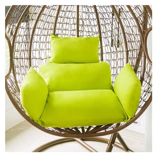 Wohnkultur Innen- und Außenbereich Terrasse Hof Garten Strand Büro Hängekorb Stuhlkissen (Keine Schaukel) Ei Hängematte Nest Rückenkissen Für Garten, Außen und Innen(Green) von LIUHLFSR