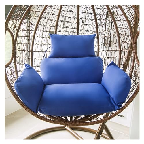 Wohnkultur Innen- und Außenbereich Terrasse Hof Garten Strand Büro Hängekorb Stuhlkissen (Keine Schaukel) Ei Hängematte Nest Rückenkissen Für Garten, Außen und Innen(Sapphire) von LIUHLFSR