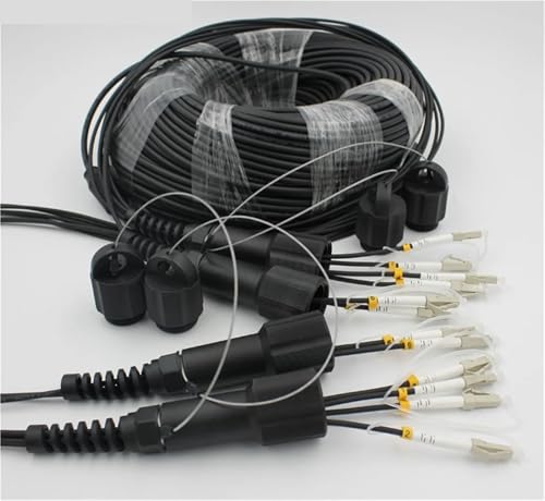 LIUHUANL Gepanzertes Multimode-Faser-Patchkabel, 6 Fasern (150 m, OM3 LC-LC) von LIUHUANL