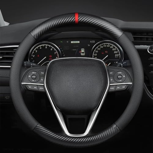 Auto Sport Lenkradbezug Leder Optik für Audi A3 Sportback 4 (IV) 8Y I 2020-2024, Mikrofaser Leder Lenkradhülle Anti Rutsch Sanft Schwarz Langlebig Atmungsaktiv,B von LIUIN