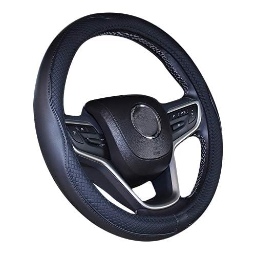 Auto Sport Lenkradbezug Leder Optik für Nissan Qashqai J12 III 2022-2024, Mikrofaser Leder Lenkradhülle Anti Rutsch Sanft Schwarz Langlebig Atmungsaktiv,B-O Shape von LIUIN