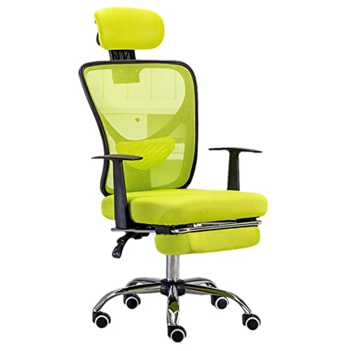 LIUJHGH Ergonomischer Bürostuhl mit Fußstütze, Chefsessel mit hoher Rückenlehne, Lendenstütze, Verstellbarer Drehstuhl mit Armlehnen und Rollen für Homeoffice von LIUJHGH