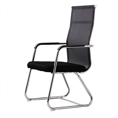 LIUJHGH Ergonomischer Konferenzstuhl mit Rückenlehne, atmungsaktiver Netz-Computerstuhl für Zuhause und Büro, komfortabler Bogenrahmenstuhl(B) von LIUJHGH