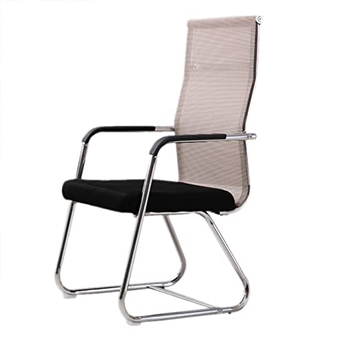 LIUJHGH Ergonomischer Konferenzstuhl mit Rückenlehne, atmungsaktiver Netz-Computerstuhl für Zuhause und Büro, komfortabler Bogenrahmenstuhl(C) von LIUJHGH
