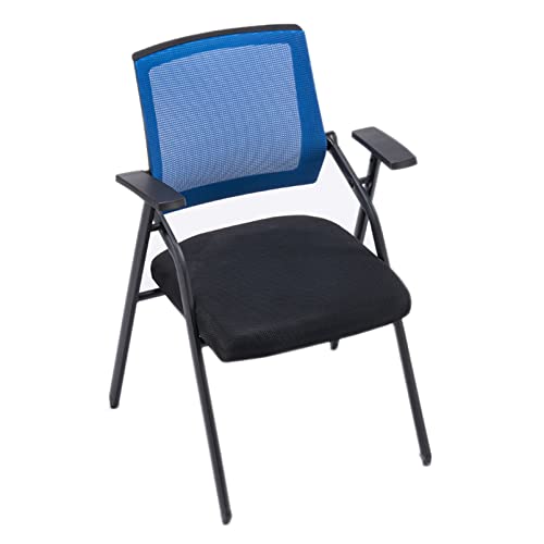 LIUJHGH Faltbarer Konferenzstuhl mit Schreibplatte, ergonomischer Stuhl mit Netzrückenlehne und Stahlrahmen für Besprechungsraum und Klassenzimmer(D) von LIUJHGH