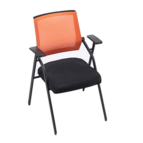 LIUJHGH Faltbarer Konferenzstuhl mit Schreibplatte, ergonomischer Stuhl mit Netzrückenlehne und Stahlrahmen für Besprechungsraum und Klassenzimmer(E) von LIUJHGH