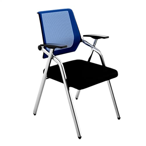 LIUJHGH Klappbarer Schulungsstuhl mit Schreibplatte, Konferenzstuhl mit Armlehnen, Netzsitz und Stahlrahmen für Klassenzimmer, Besprechung und Studium(B) von LIUJHGH