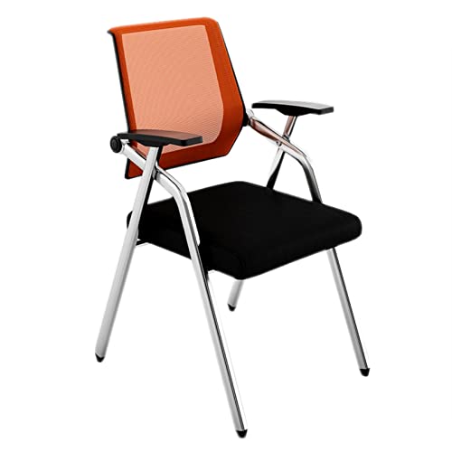 LIUJHGH Klappbarer Schulungsstuhl mit Schreibplatte, Konferenzstuhl mit Armlehnen, Netzsitz und Stahlrahmen für Klassenzimmer, Besprechung und Studium(C) von LIUJHGH