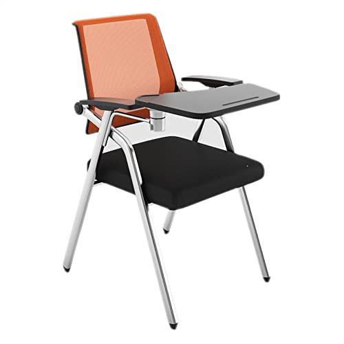 LIUJHGH Klappbarer Schulungsstuhl mit Schreibplatte, Konferenzstuhl mit Armlehnen, Netzsitz und Stahlrahmen für Klassenzimmer, Besprechung und Studium(G) von LIUJHGH