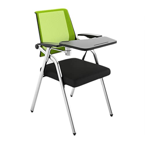 LIUJHGH Klappbarer Schulungsstuhl mit Schreibplatte, Konferenzstuhl mit Armlehnen, Netzsitz und Stahlrahmen für Klassenzimmer, Besprechung und Studium(H) von LIUJHGH
