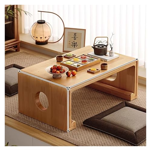 LIUJHGH Mid-Century Couchtisch, Massivholz Teetisch mit Stauraum, Retro Minimalistischer Mitteltisch für Wohnzimmer oder Wohnung(60 * 40cm) von LIUJHGH