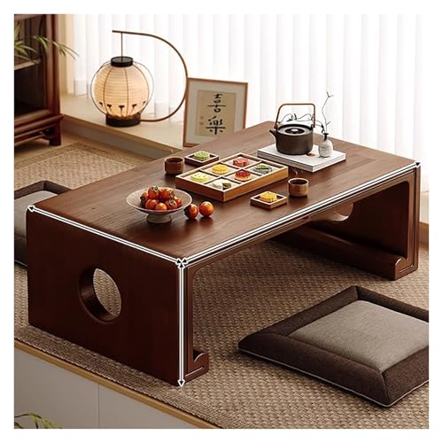LIUJHGH Moderner Couchtisch aus Eiche für das Wohnzimmer, rechteckiger Mitteltisch aus Holz, Sofatisch im minimalistischen Stil für Zuhause und kleine Räume(110 * 55cm) von LIUJHGH