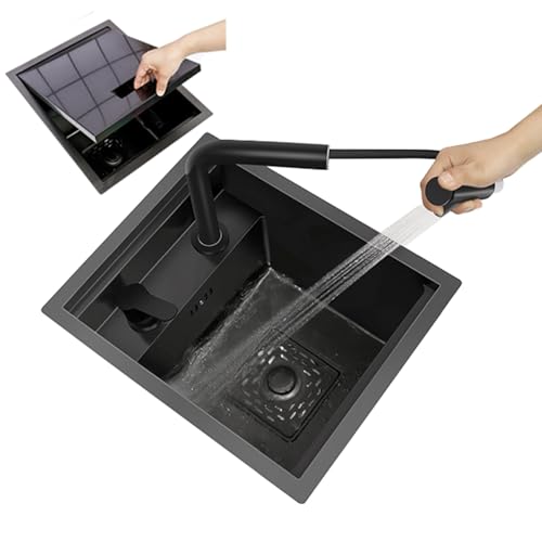 Nano Black Bar-Spüle, Edelstahl-Einzelbecken-Unterbau-Arbeitsplatzspüle für die Zubereitung oder den Einsatz in der Küche(42x43cm) von LIUJHGH