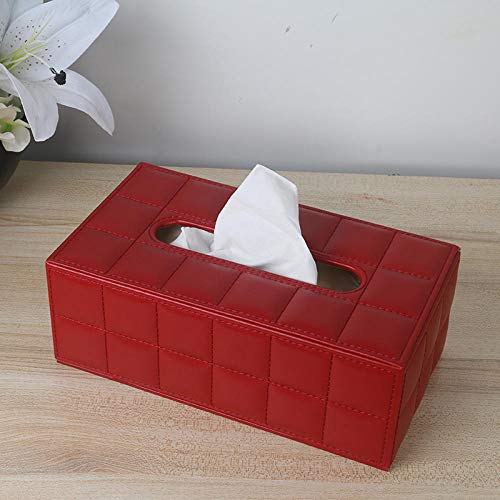 LIUJUAN Tissue Box Leder Schubladenbox Für Wohnzimmer Home Serviettenbox Kreatives Auto-Rotes Autogitter Groß von LIUJUAN