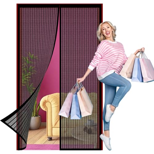 Fliegengitter Balkontür 89 x 206 cm Magnet Insektenschutz Tür Ohne Bohren, Einfache Montage für Balkontür Und Terrassentür, Schwarz Fliegengitter Balkontür 89 x 206 cm Magnet Insektenschutz Tür Ohne Bohren, Einfache Montage für Balkontür Und Terrassentür, Schwarz von LIUJYUAN