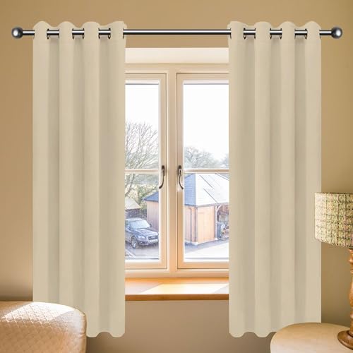 LIUJYUAN Gardinen Blickdicht 146 x 290 cm Leichte & Weiche Winter Extra Warm Lärmschutz Wohnzimmer Lärmschutz Thermogardine mit Ösen, Waschbar für Wohnzimmer Schlafzimmer, Creme Farben LIUJYUAN Gardinen Blickdicht 146 x 290 cm Leichte & Weiche Winter Extra Warm Lärmschutz Wohnzimmer Lärmschutz Thermogardine mit Ösen, Waschbar für Wohnzimmer Schlafzimmer, Creme Farben von LIUJYUAN