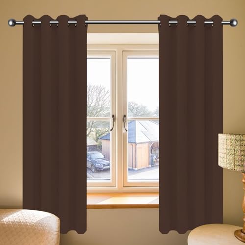 LIUJYUAN Gardinen Blickdicht 154 x 140 cm Leichte & Weiche Winter Extra Warm Lärmschutz Wohnzimmer Lärmschutz Thermogardine mit Ösen, Waschbar für Wohnzimmer Schlafzimmer, braun LIUJYUAN Gardinen Blickdicht 154 x 140 cm Leichte & Weiche Winter Extra Warm Lärmschutz Wohnzimmer Lärmschutz Thermogardine mit Ösen, Waschbar für Wohnzimmer Schlafzimmer, braun von LIUJYUAN