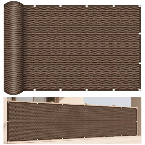 Sonnensegel Atmungsaktiv 360 x 450 cm Rechteckig Atmungsaktiv 98% UV Schutz Schattiernetz mit Ösen mit Ösen Ohne Bohren mit Seil für Balkon Garten Terrasse, braun Sonnensegel Atmungsaktiv 360 x 450 cm Rechteckig Atmungsaktiv 98% UV Schutz Schattiernetz mit Ösen mit Ösen Ohne Bohren mit Seil für Balkon Garten Terrasse, braun von LIUJYUAN