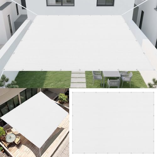 Sonnensegel Sonnenschutz 485 x 530 cm Rechteckig Atmungsaktiv 98% UV Schutz Schattierungsnetz Sichtschutz Tarp Ohne Bohren mit Ösen Segeltuch für Terrasse Camping, Weiß Sonnensegel Sonnenschutz 485 x 530 cm Rechteckig Atmungsaktiv 98% UV Schutz Schattierungsnetz Sichtschutz Tarp Ohne Bohren mit Ösen Segeltuch für Terrasse Camping, Weiß von LIUJYUAN