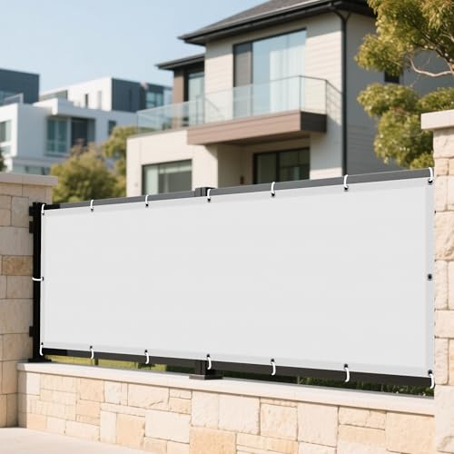 Sonnensegel Wasserabweisend 170 x 320 cm Rechteckig Wasserdicht Sonnenschutz Windschutz Pergola-Schattenspender Ersatz-Vordach inkl Befestigungsseile für Terrasse Balkon, Weiß Sonnensegel Wasserabweisend 170 x 320 cm Rechteckig Wasserdicht Sonnenschutz Windschutz Pergola-Schattenspender Ersatz-Vordach inkl Befestigungsseile für Terrasse Balkon, Weiß von LIUJYUAN