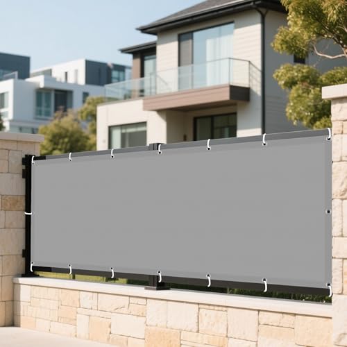 Sonnensegel Wasserabweisend 190 x 620 cm Rechteckig Wasserdicht Sonnenschutz Windschutz Pergola-Schattenspender Ersatz-Vordach inkl Befestigungsseile für Terrasse Balkon, Hellgrau Sonnensegel Wasserabweisend 190 x 620 cm Rechteckig Wasserdicht Sonnenschutz Windschutz Pergola-Schattenspender Ersatz-Vordach inkl Befestigungsseile für Terrasse Balkon, Hellgrau von LIUJYUAN