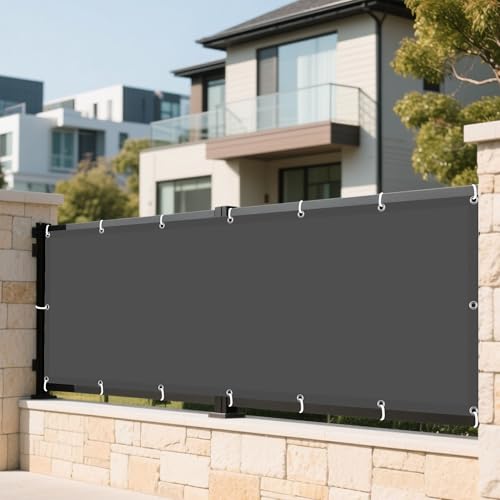 Sonnensegel Wasserabweisend 270 x 760 cm Rechteckig Wasserdicht Sonnenschutz Windschutz Pergola-Schattenspender Ersatz-Vordach inkl Befestigungsseile für Terrasse Balkon, Dunkelgrau Sonnensegel Wasserabweisend 270 x 760 cm Rechteckig Wasserdicht Sonnenschutz Windschutz Pergola-Schattenspender Ersatz-Vordach inkl Befestigungsseile für Terrasse Balkon, Dunkelgrau von LIUJYUAN