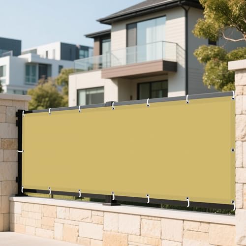 Sonnensegel Wasserabweisend 90 x 580 cm Rechteckig Wasserdicht Sonnenschutz Windschutz Pergola-Schattenspender Ersatz-Vordach inkl Befestigungsseile für Terrasse Balkon, Creme Farben Sonnensegel Wasserabweisend 90 x 580 cm Rechteckig Wasserdicht Sonnenschutz Windschutz Pergola-Schattenspender Ersatz-Vordach inkl Befestigungsseile für Terrasse Balkon, Creme Farben von LIUJYUAN