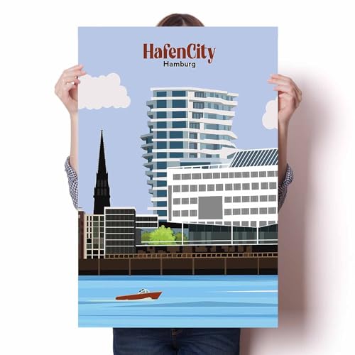 LIULAG Kunstdrucke 40x60cm Ungerahmt Hamburg HafenCity Vintage Reiseplakat Büro Poster Badezimmer Bild Haus Vintage Bar LIULAG Kunstdrucke 40x60cm Ungerahmt Hamburg HafenCity Vintage Reiseplakat Büro Poster Badezimmer Bild Haus Vintage Bar von LIULAG