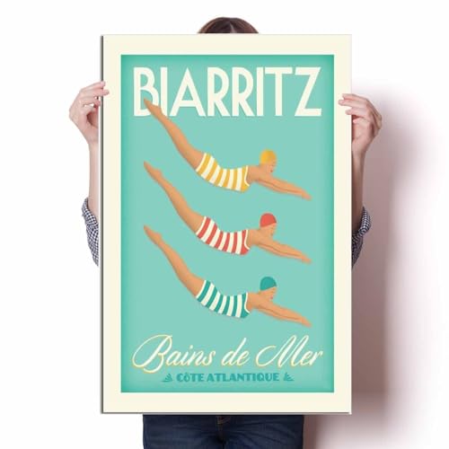 LIULAG Kunstdrucke 50x70cm Ungerahmt Biarritz Atlantikküste Vintage Reise Poster Bar Poster Bild Leinwand Drucke Büro Vintage LIULAG Kunstdrucke 50x70cm Ungerahmt Biarritz Atlantikküste Vintage Reise Poster Bar Poster Bild Leinwand Drucke Büro Vintage von LIULAG