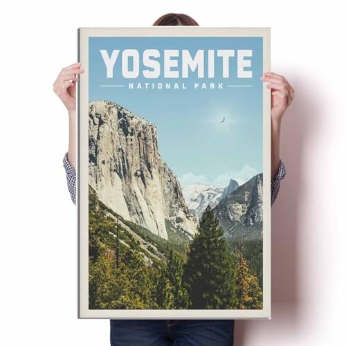 LIULAG Kunstdrucke 60x90cm Ungerahmt Yosemite Nationalpark Vintage Reise Poster Haus Home Design Büro Leinwandbilder Vintage Bar LIULAG Kunstdrucke 60x90cm Ungerahmt Yosemite Nationalpark Vintage Reise Poster Haus Home Design Büro Leinwandbilder Vintage Bar von LIULAG