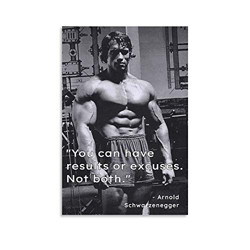 LIULANG Arnold Schwarzenegger You Can Have Results Or Excuses Poster dekorative Malerei Leinwand Wandkunst Wohnzimmer Poster Schlafzimmer Malerei 08x12inch(20x30cm) von LIULANG