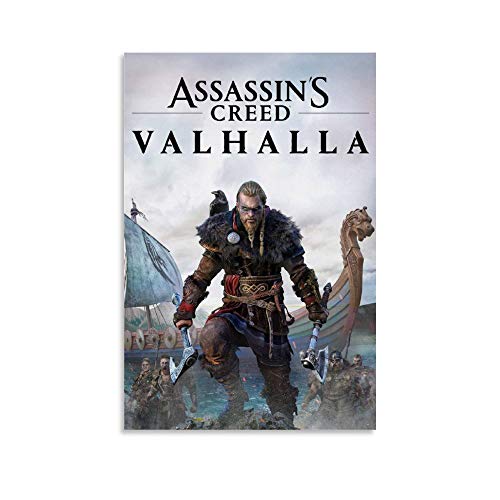 LIULANG Assassins Creed Valhalla Poster dekorative Malerei Leinwand Wandkunst Wohnzimmer Poster Schlafzimmer Malerei 24x36inch(60x90cm) von LIULANG