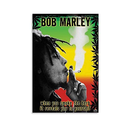 LIULANG Bob Marley Smoking Poster Poster dekorative Malerei Leinwand Wandkunst Wohnzimmer Poster Schlafzimmer Malerei 16x24inch(40x60cm) von LIULANG