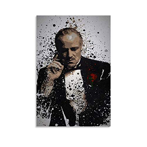 LIULANG Don Vito Corleone Artwork Leinwand Kunst Poster und Wandkunst Bilddruck Moderne Familienzimmer Dekor Poster 20x30inch(50x75cm) von LIULANG