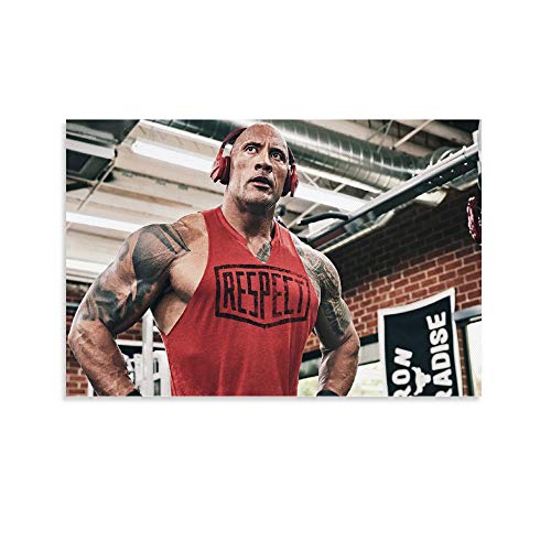 LIULANG Dwayne Johnson Tatouage The Rock Leinwand Kunst Poster und Wandkunst Bilddruck Moderne Familienzimmer Dekor Poster 16x24inch(40x60cm) von LIULANG