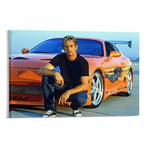 LIULANG Fast and Furious Wallpaper Paul Walker Poster dekorative Malerei Leinwand Wandkunst Wohnzimmer Poster Schlafzimmer Malerei 12x18inch(30x45cm) von LIULANG