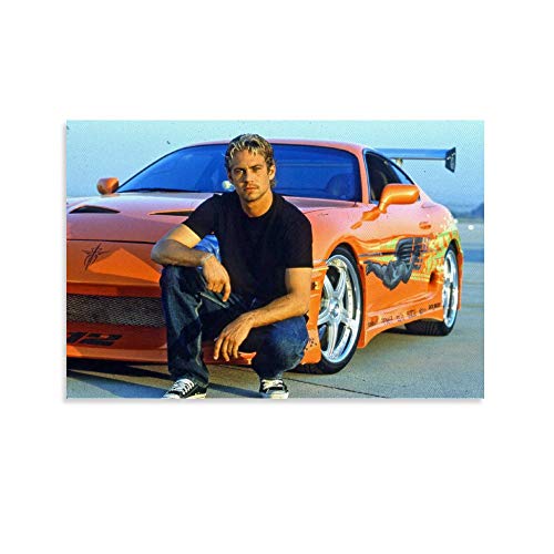 LIULANG Fast and Furious Wallpaper Paul Walker Poster dekorative Malerei Leinwand Wandkunst Wohnzimmer Poster Schlafzimmer Malerei 20x30inch(50x75cm) von LIULANG