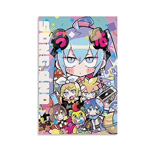 LIULANG Hatsune Miku Animation Poster dekorative Malerei Leinwand Wandkunst Wohnzimmer Poster Schlafzimmer Malerei 12x18inch(30x45cm) von LIULANG