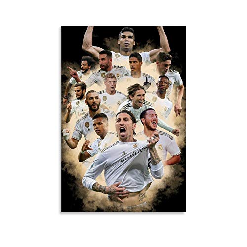 LIULANG Real Madrid Team Wallpaper 2020 Leinwand Kunst Poster und Wandkunst Bilddruck Moderne Familienzimmer Dekor Poster 24x36inch(60x90cm) von LIULANG