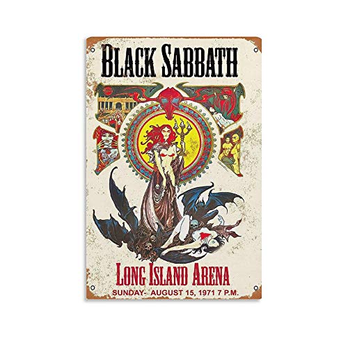 LIULANG Vintage Black Sabbath Poster Poster dekorative Malerei Leinwand Wandkunst Wohnzimmer Poster Schlafzimmer Malerei 16x24inch(40x60cm) von LIULANG