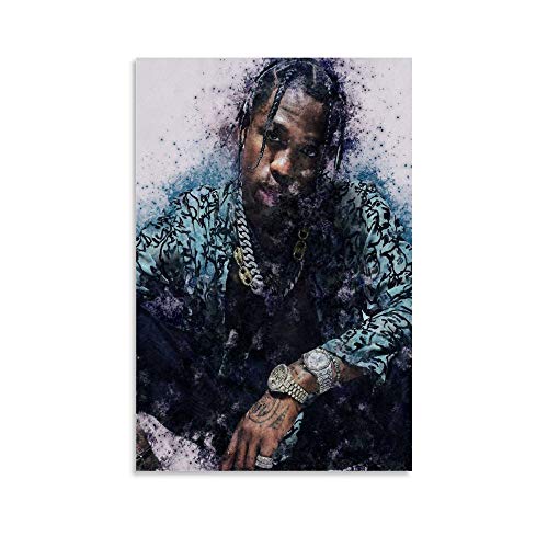 LIULANG Who is Travis Scott Poster dekorative Malerei Leinwand Wandkunst Wohnzimmer Poster Schlafzimmer Malerei 12x18inch(30x45cm) von LIULANG