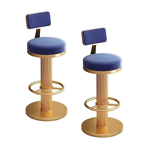 LIULIFEN Moderne Barhocker mit Drehfunktion, 2er-Set, hohe Hocker mit gepolsterter Rückenlehne für die Küchentheke und das Esszimmer, stilvolle Barhocker mit Drehfunktion von LIULIFEN