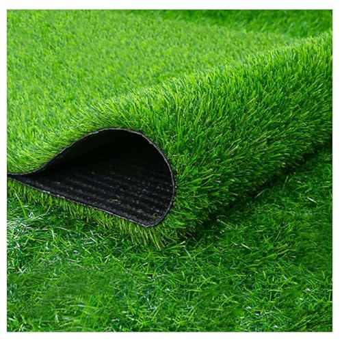 Künstlicher Rasen 3m X 15m Realistisch Astro-Rasen Teppich Gefälschtes Gras Matten 20MM Flor Höhe Natürlich Innen Außen Kunstrasen Unterlage(Size:3X3M) von LIUNA