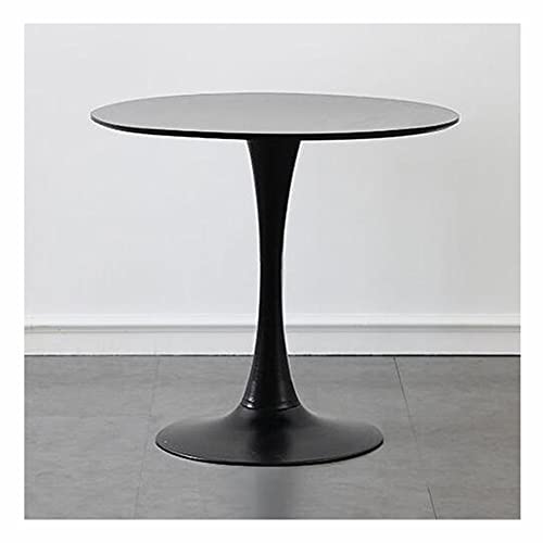 LIUNA Runder Bistro-Stehtisch Esstisch Tulpe Restaurant Freizeittisch Kleiner runder Tisch Weiß Heim Couchtisch Verhandlungstisch Milchtee-Ladentisch (Size:60cm,Color:Schwarz) von LIUNA