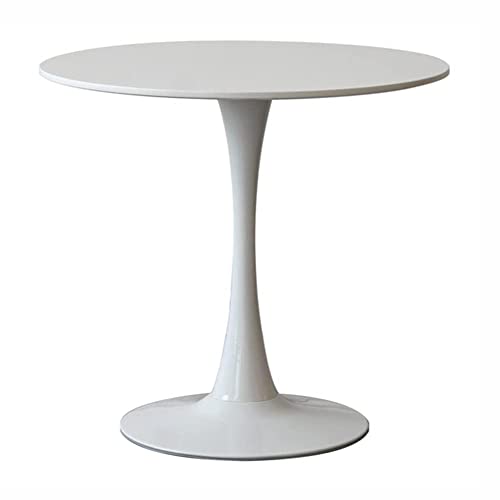 LIUNA Runder Bistro-Stehtisch Esstisch Tulpe Restaurant Freizeittisch Kleiner runder Tisch Weiß Heim Couchtisch Verhandlungstisch Milchtee-Ladentisch (Size:80cm,Color:Weiß) von LIUNA