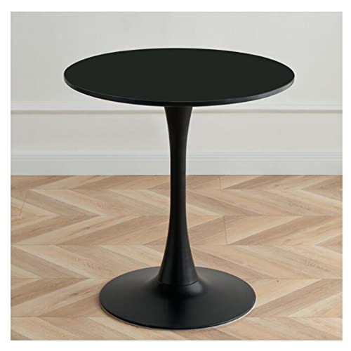 Modern Rund Tulpe Felsplatten Gestaltung Esstisch Weiß Schwarz Mid-Century Freizeittisch Milk Tea Shop Esstisch Küche Wohnzimmer(Size:60cm（23.6inch）,Color:B Backfarbe) von LIUNA