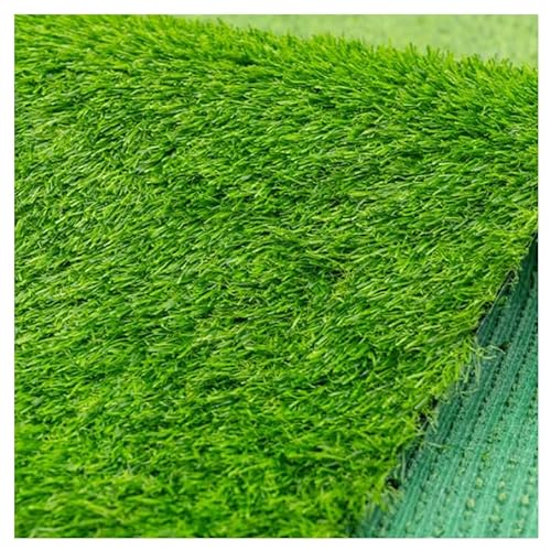Premium Kunstrasen, 3 m x 15 m, Outdoor-Teppich, realistischer dicker Rasen für Garten, Astro-Rasen, Teppich, künstliche Grasmatten (Größe: 3 x 3 m) von LIUNA