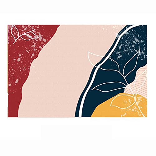Rosa Muster Teppich Moderne Geometrie Teppiche 3D gedruckter Teppich Luxus-Europäer Stil Große Teppiche weich Anti-Rutsch-Matte Teppich für den Wohnbereich Print-on-Demand-Matt(Size:160x230cm,Color:3) von LIUNA
